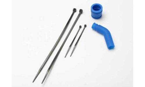 Traxxas Pipe coupler, molded (blue)/