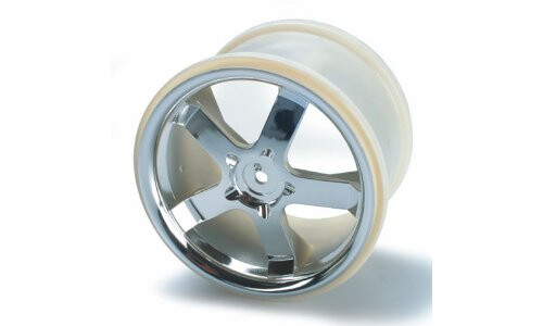 Traxxas Wheels, Hurricane 3.8" (chrome)