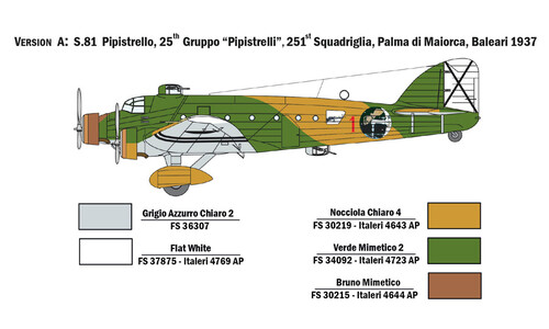 Italeri SM.81 Pipistrello 1388S V5