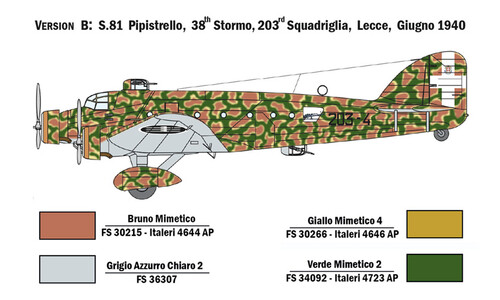 Italeri SM.81 Pipistrello 1388S V4