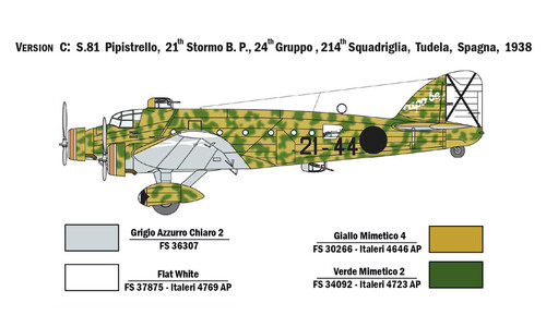 Italeri SM.81 Pipistrello 1388S V3