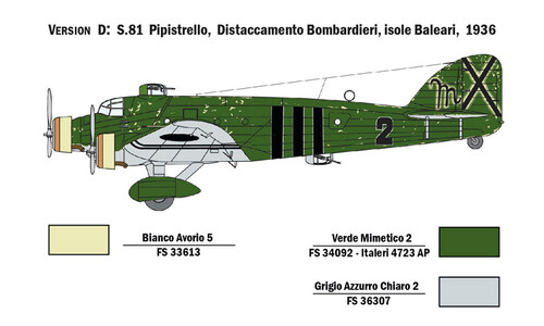 Italeri SM.81 Pipistrello 1388S V2