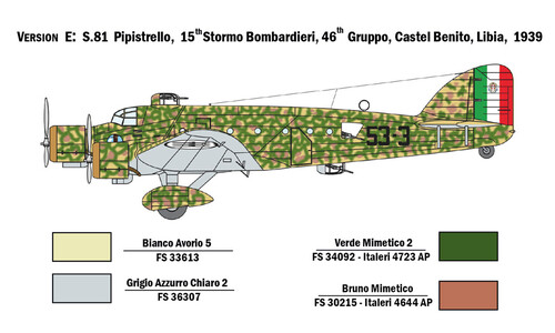 Italeri SM.81 Pipistrello 1388S V1