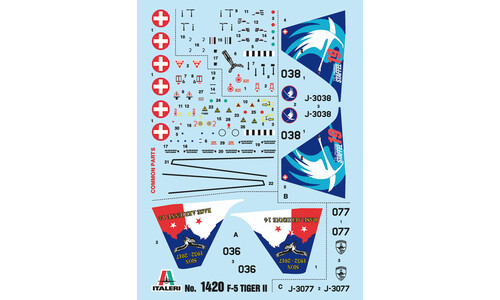 Italeri F-5E Swiss Air Force 1420 Decal