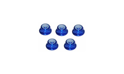 Blue Flanged Nyloc Nut 3mm