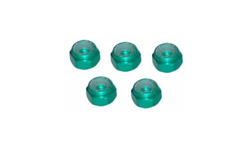 Green Nyloc Nut 4mm