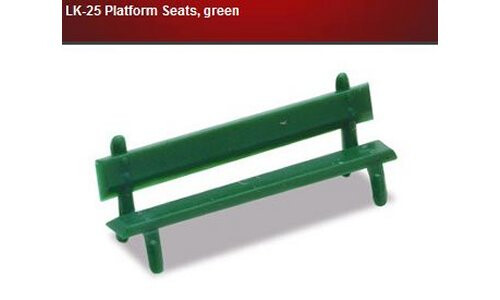 Peco LK-25 Platform Seats, green