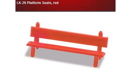 Peco LK-26 Platform Seats, red