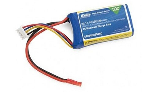 E-flite 450mAh 3S LiPo 18AWG JST