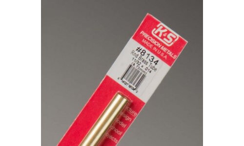 K&S 11/32" Outside Diameter Round Brass Tube 8134