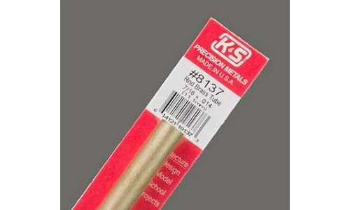 K&S 7/16" Outside Diameter Round Brass Tube 8137