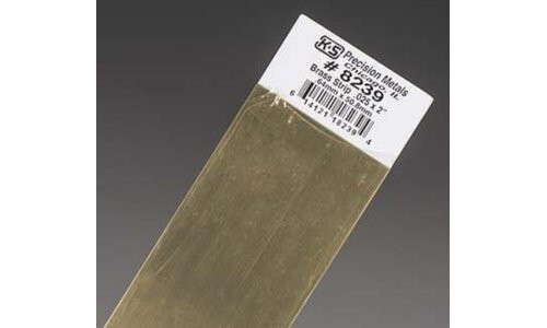 K&S 0.025 x 2" Brass Strip 8239