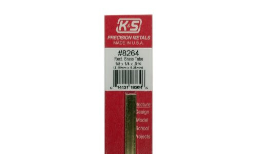 K&S 1/8" x 1/4" Rect. Brass Tube 8264