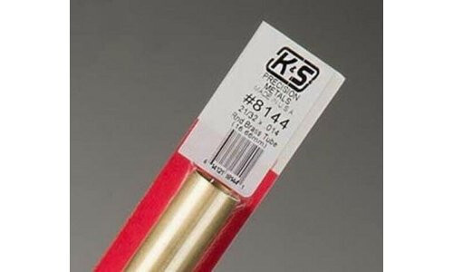 K&S 21/32" Outside Diameter Round Brass Tube 8144