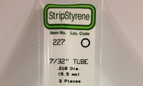 Evergreen 227 - .219" (5.5mm) OD OPAQUE