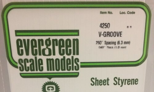 Evergreen 4250 - .250" OPAQUE WHITE