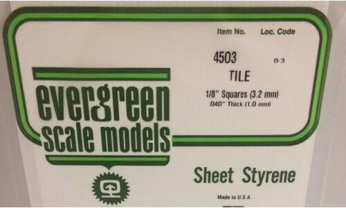 Evergreen 4503 - 1/8" x 1/8" OPAQUE