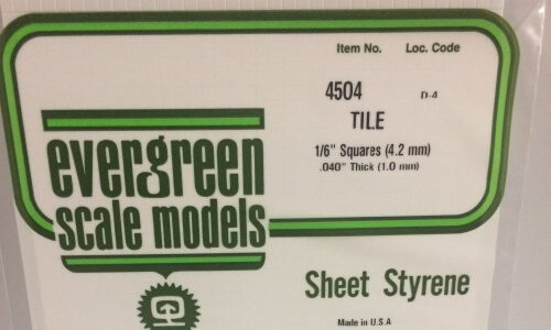 Evergreen 4504 - 1/6" x 1/6" OPAQUE