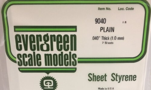 Evergreen 9040 - .040" (1.0mm) PLAIN