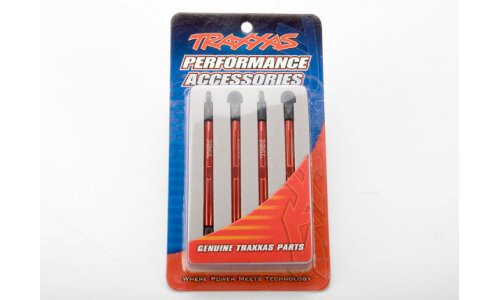 Traxxas Aluminum Toe Links, red-anodized