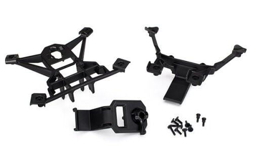 Traxxas Body mounts, front & rear/3x15mm