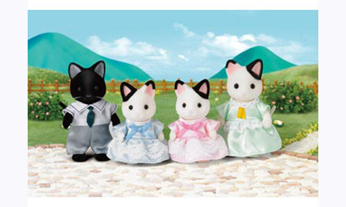 Sylvanian Families Tuxedo Cat Family