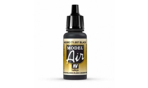 Vallejo AV71057 Black 17 ml Model Air 8429551710572