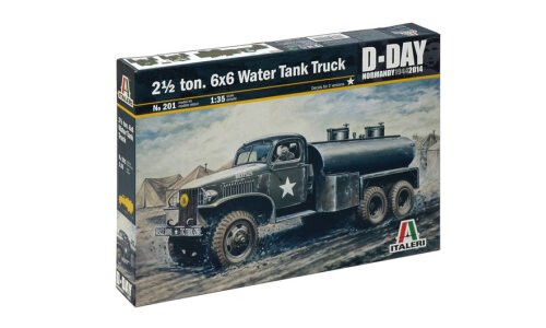 Italeri 2 ½ Ton, 6x6 Water Tank Truck Plastic Model Kit 0201S