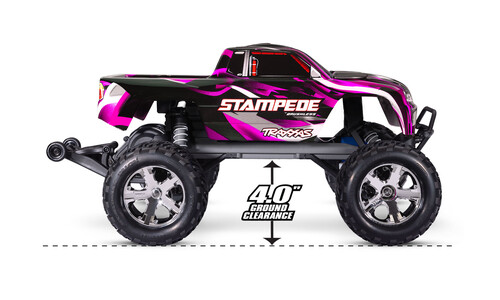 Traxxas Stampede BL-2S 2WD HD Monster Truck - Pink 36354-4 PINK Details