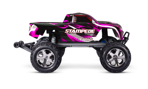 Traxxas Stampede BL-2S 2WD HD Monster Truck - Pink 36354-4 PINK Side