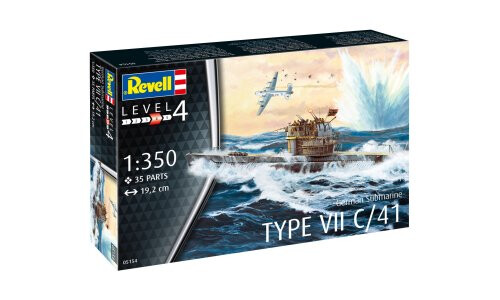 Revell German Submarine Type VII C/41 Plastic Model Kit 05154