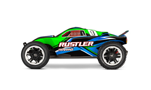 Traxxas 1/10 Rustler 2WD Stadium Truck Green Edition 37254-8GRN Side