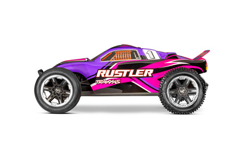 Traxxas Rustler 2WD Electric Stadium Truck Pink Edition 37254-8PINK Side