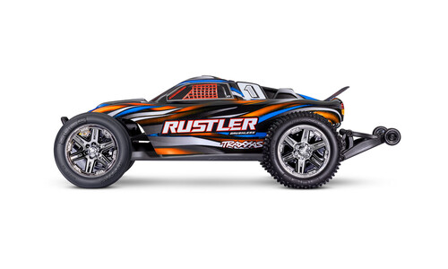 Traxxas Rustler 2WD Bl-2S HD, Orange 37354-4 Side