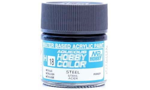 Mr Hobby H18 Aqueous Metallic Gloss Steel 49372373