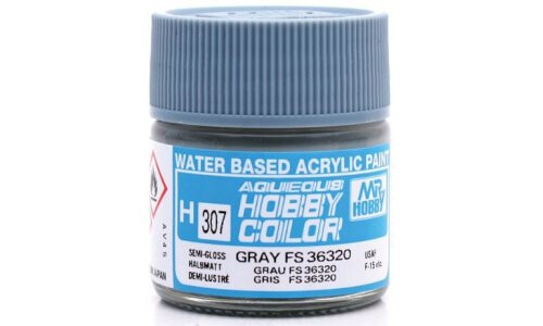 Mr Hobby H307 Aqueous Semi Gloss Grey FS36320 | MAS Hobbies