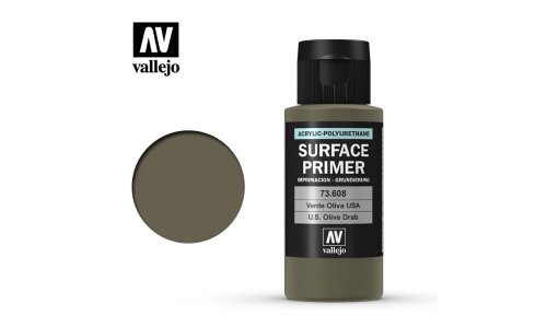 Vallejo AV73608 Primer USA Olive Drab 8429551736084