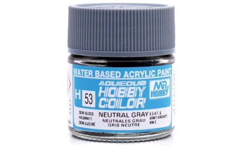 Mr Hobby H53 Aqueous Sem Gloss Neutral Grey 49372724