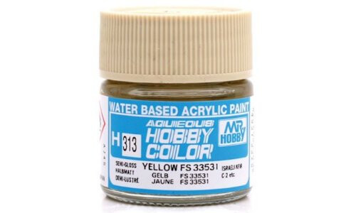 Mr Hobby H313 Aqueous Semi Gloss Yellow 49373325