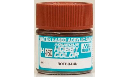 Mr Hobby H460 Aqueous Flat Red Brown 49374582