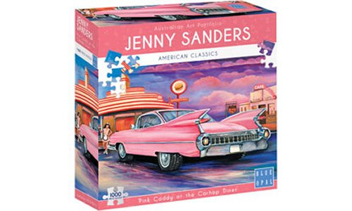 Blue Opal Pink Caddy at the Carhop Diner 1000pc BL02027