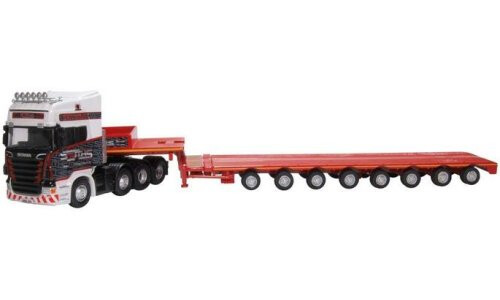 Oxford Diecast Scania Topline Nooteboom Low Loader Smiths, Bridgend 76SCA05LL