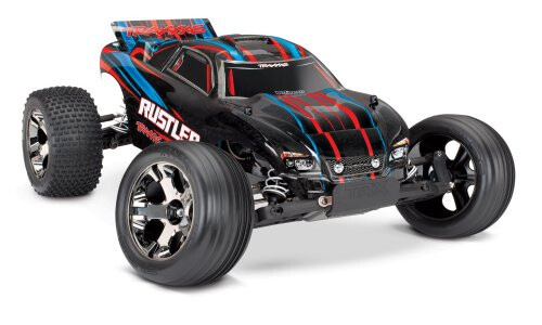 Traxxas 37076-4 Rustler Brushless 2WD RC Car Red | MAS Hobbies