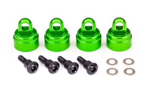 Traxxas Green Aluminum Shock Caps 3767G