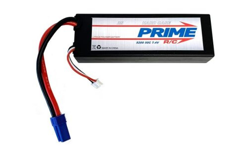 Prime RC 5200mAh 2S 7.4v 50C Hard Case LiPo Battery with EC5 Connector PMQB52002SHC