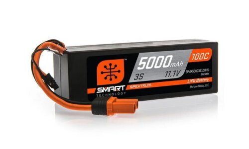 Spektrum 5000mah 3S 11.1v 100C LiPo Battery IC5 SPMX50003S100