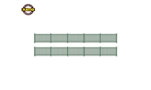 Peco Ratio 431 Straight Station Fencing Green RA431