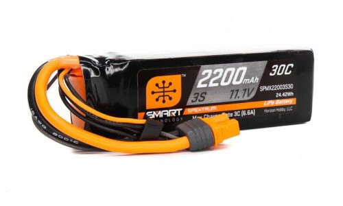 Spektrum 11.1V 2200mAh 3S 30C Smart LiPo Battery SPMX22003S30