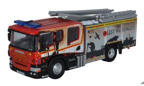 Oxford Diecast Humberside Fire And Rescue Pump Ladder 76SFE011