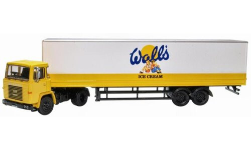 Oxford Diecast Walls Ice Cream Scania 110 40ft Box Trailer 76SC110004